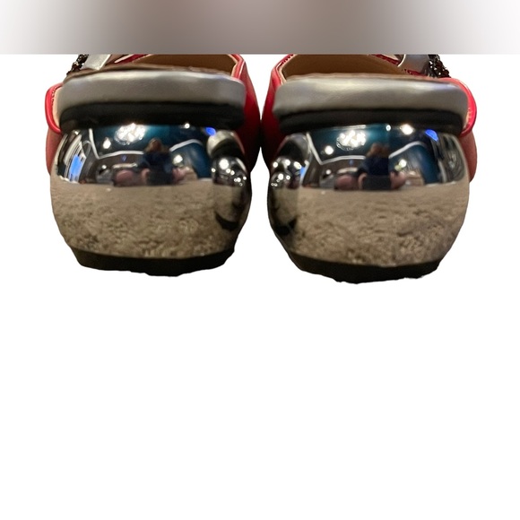 Cute Red & Silver Slide Shoes 7 37 - Picture 6 of 6